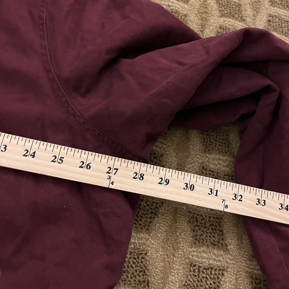 NWT! Lands End Mens Burgundy Corduroy Collar Plaid Lined Barn Chore Jacket 3XL - Picture 5 of 6